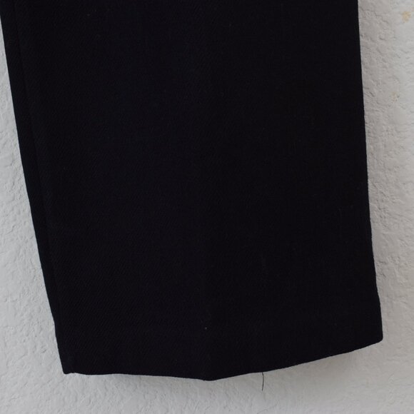 Vintage 90s Black Wool PLeated Trousers size 12 | 32 waist - Picture 6 of 8